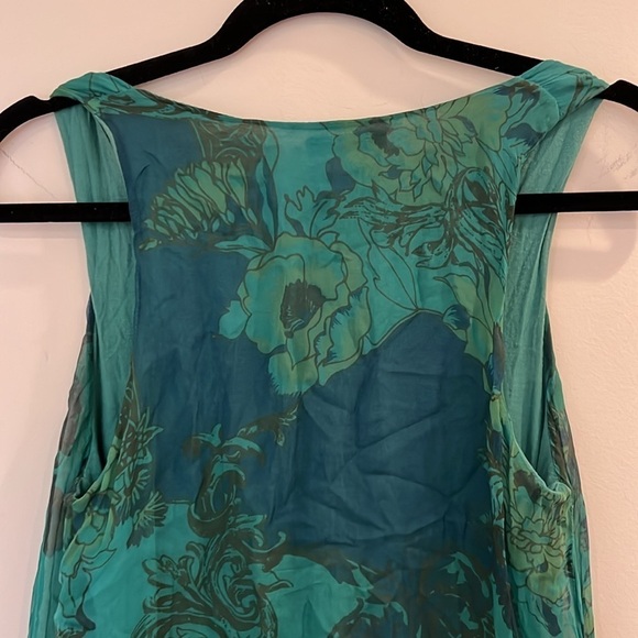 Woman Maxi Made in Italy Sleeveless Green dress with optional belt size S - Picture 5 of 9